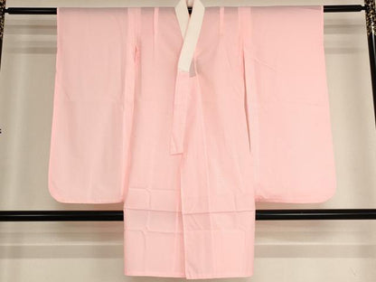 平和屋着物[]七五三　女の子　７歳　祝着　四つ身　長襦袢（単衣）セット　花蝶文　兎　金銀彩　AABI2669ja