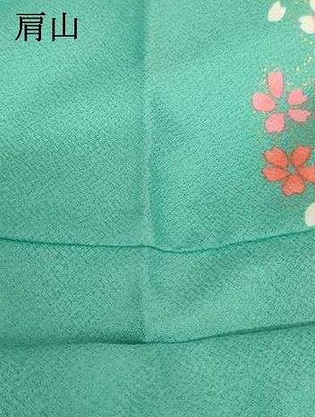 平和屋着物[]七五三　女の子　７歳　祝着　四つ身　花鼓文　暈し染め　金彩　AABI2676ja