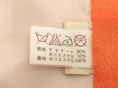 平和屋着物[]七五三　女の子　７歳　祝着　四つ身　扇面花車文　金彩　AABI2688ja