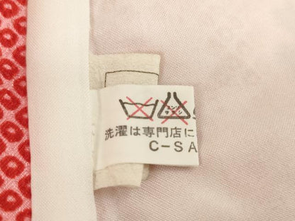 平和屋着物[]七五三　女の子　３歳　祝着　三つ身　長襦袢・被布セット　花蝶文　金彩　AABI2699ja