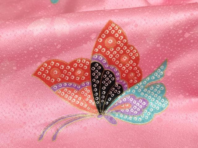 平和屋着物[]七五三　女の子　３歳　祝着　三つ身　被布セット　舞蝶桜文　金彩　AABI2710ja