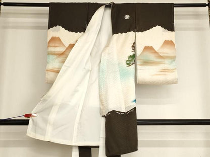 平和屋着物[]お宮参り　男の子　祝着　産着　初着　のしめ　刺繍　宝船文　暈し染め　金糸　金彩　逸品　AABI2722ja