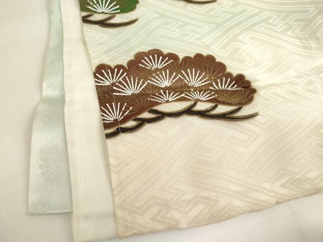平和屋着物[]お宮参り　男の子　祝着　産着　初着　のしめ　刺繍　宝船文　暈し染め　金糸　金彩　逸品　AABI2722ja