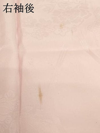 平和屋着物∵子供　女の子　長襦袢　無双仕立て　立涌花丸地紋　薄桜色　洗える着物　AABI2724ja