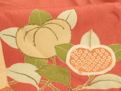 平和屋着物[]アンティーク　大正ロマン　お宮参り　女の子　祝着　産着　初着　のしめ　駒刺繍　童子　貝合せ花文　逸品　AABI2729ja