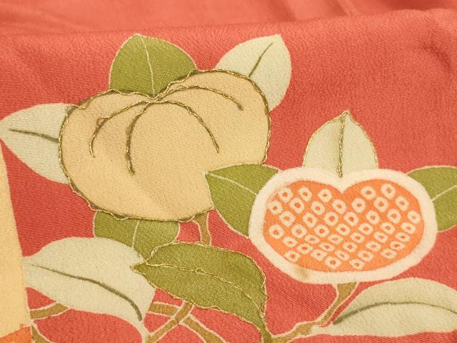 平和屋着物[]アンティーク　大正ロマン　お宮参り　女の子　祝着　産着　初着　のしめ　駒刺繍　童子　貝合せ花文　逸品　AABI2729ja