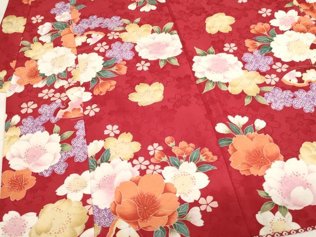 平和屋着物[]七五三　女の子　３歳　祝着　三つ身　花蝶文　AABI2752ja