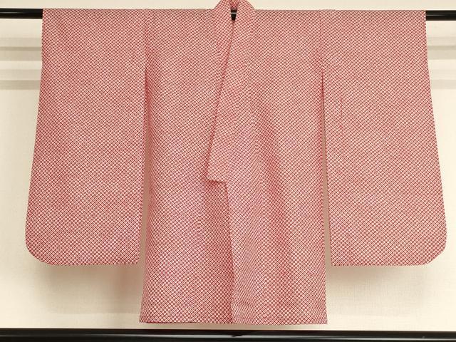 平和屋着物[]七五三　女の子　３歳　祝着　三つ身　長襦袢（単衣）セット　鈴　桜　金彩　未使用　AABI2753ja