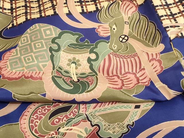 平和屋着物[]お宮参り　男の子　祝着　産着　初着　のしめ　騎馬文　逸品　AABI2770ja