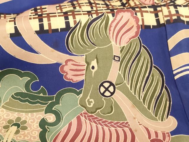 平和屋着物[]お宮参り　男の子　祝着　産着　初着　のしめ　騎馬文　逸品　AABI2770ja