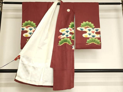 平和屋着物[]お宮参り　男の子　祝着　産着　初着　のしめ　駒刺繍　鷹　松　金糸　金彩　逸品　AABI2773ja