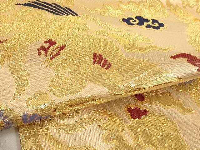 平和屋本店▼打敷 内敷 2点セット 三角 金襴 鳳凰文 法衣 寺院 仏具 仏教 僧侶 神職 装束 未使用 AABI2804ja