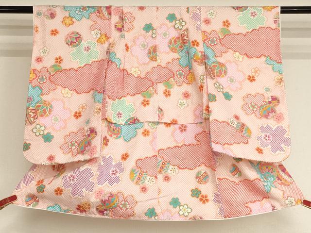 平和屋本店[]七五三　女の子　３歳　祝着　三つ身　長襦袢（単衣）・被布・小物セット　CouCou Memoire　金彩　箱付き　未使用　AABI2816ja