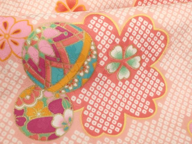 平和屋本店[]七五三　女の子　３歳　祝着　三つ身　長襦袢（単衣）・被布・小物セット　CouCou Memoire　金彩　箱付き　未使用　AABI2816ja