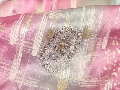 平和屋着物[]七五三　女の子　５歳　祝着　刺繍　抽象文　暈し染め　銀糸　金銀彩　逸品　AABI2821ja