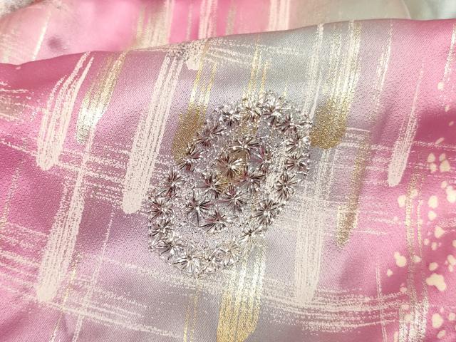 平和屋着物[]七五三　女の子　５歳　祝着　刺繍　抽象文　暈し染め　銀糸　金銀彩　逸品　AABI2821ja