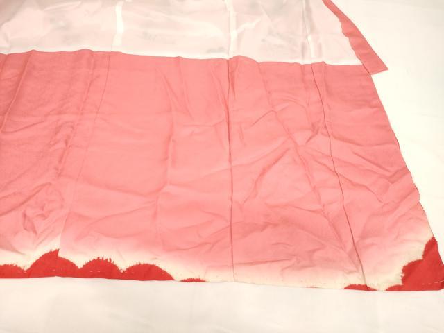 平和屋着物[]七五三　女の子　７歳　祝着　四つ身　絞り　花丸文　暈し染め　逸品　未使用　AABI2822ja