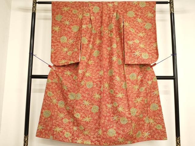 平和屋着物∵女の子　十三参り　子供　祝着　草花文　逸品　AABI2842ja