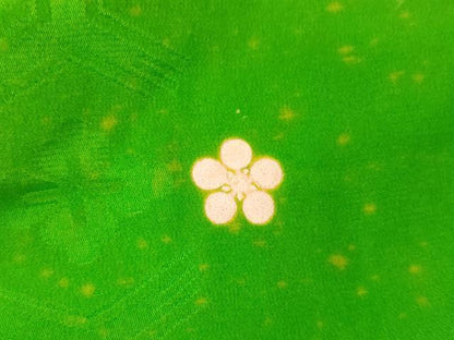 平和屋着物[]七五三　女の子　３歳　祝着　一つ身　刺繍　御所車花文　金銀糸　金彩　逸品　AABI2845ja