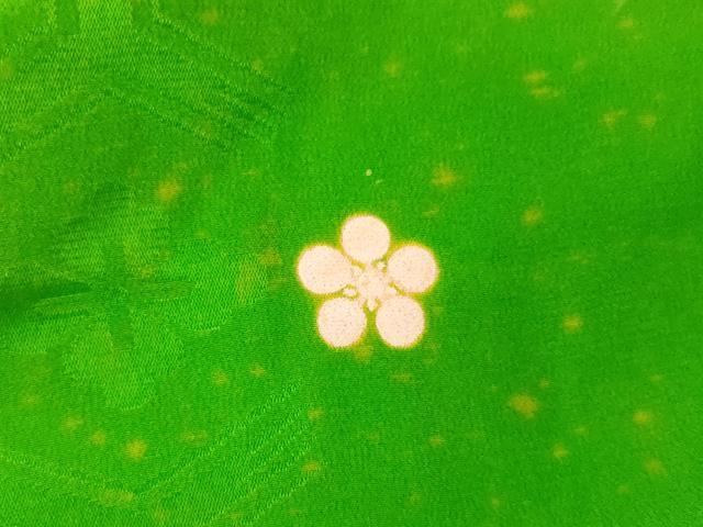 平和屋着物[]七五三　女の子　３歳　祝着　一つ身　刺繍　御所車花文　金銀糸　金彩　逸品　AABI2845ja