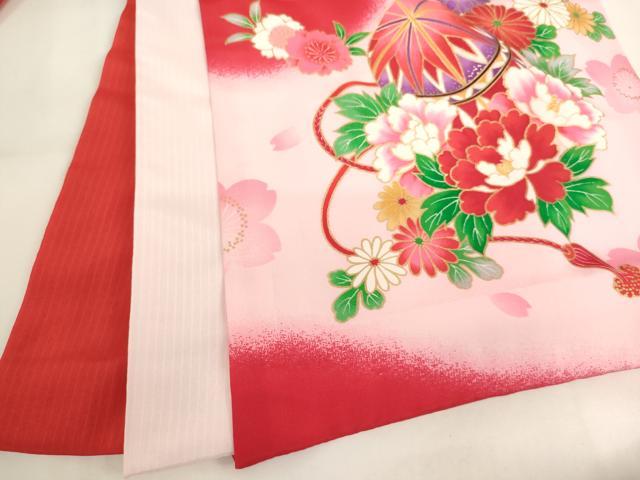 平和屋着物[]お宮参り　女の子　祝着　産着　初着　のしめ　刺繍　御所車花文　金糸　金彩　逸品　AABI2847ja