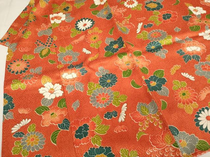 平和屋着物[]七五三 女の子 ３歳 祝着 三つ身 舞花文 逸品 未使用 AABI2850ja