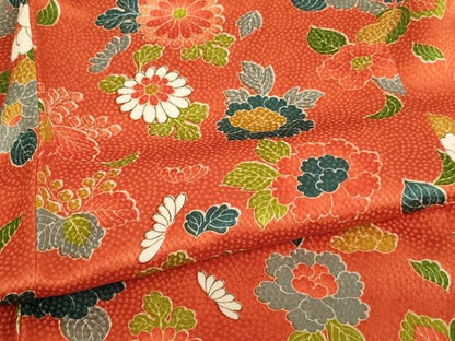 平和屋着物[]七五三 女の子 ３歳 祝着 三つ身 舞花文 逸品 未使用 AABI2850ja