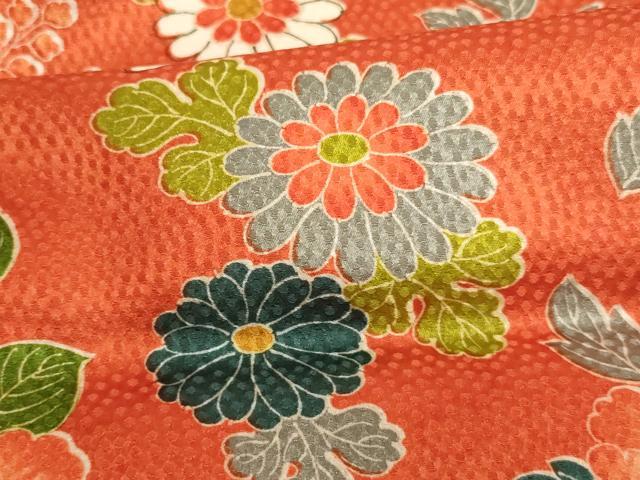 平和屋着物[]七五三 女の子 ３歳 祝着 三つ身 舞花文 逸品 未使用 AABI2850ja