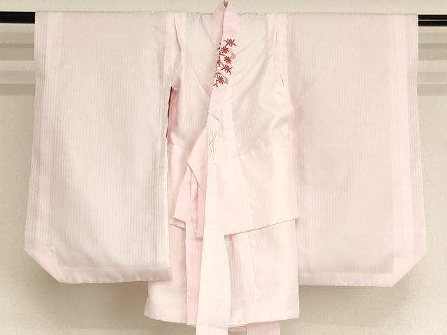 平和屋着物[]七五三 女の子 ３歳 祝着 一つ身 長襦袢（袷・半衿刺繍）セット 桜手毬文 金銀彩 逸品 AABI2851ja