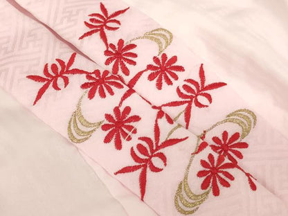 平和屋着物[]七五三 女の子 ３歳 祝着 一つ身 長襦袢（袷・半衿刺繍）セット 桜手毬文 金銀彩 逸品 AABI2851ja