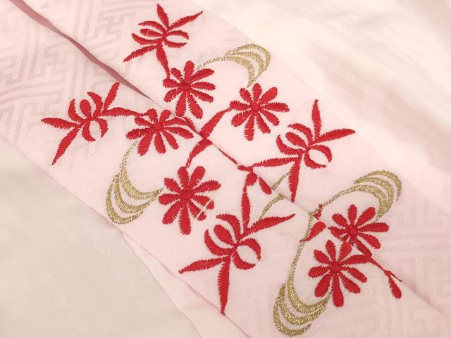 平和屋着物[]七五三 女の子 ３歳 祝着 一つ身 長襦袢（袷・半衿刺繍）セット 桜手毬文 金銀彩 逸品 AABI2851ja