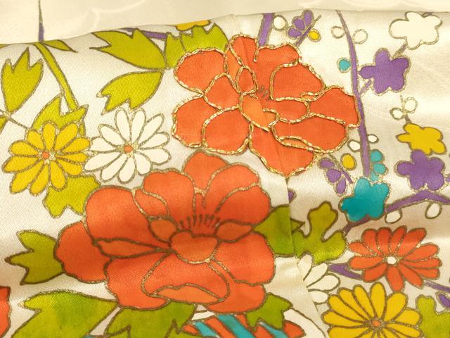 平和屋着物[]七五三 女の子 ５歳 祝着 駒刺繍 花車文 暈し染め 金彩 逸品 AABI2857ja