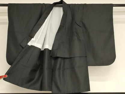 平和屋着物[]七五三 男の子 ５歳 祝着・羽織・行灯袴・小物セット 鷹 吉祥花文 黒地 金彩 AABI2859ja