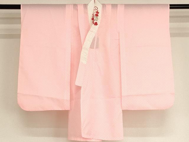 平和屋着物[]七五三 女の子 ３歳 祝着 三つ身 長襦袢（単衣・半衿刺繍）・被布セット 桜手毬文 暈し染め 金彩 AABI2861ja