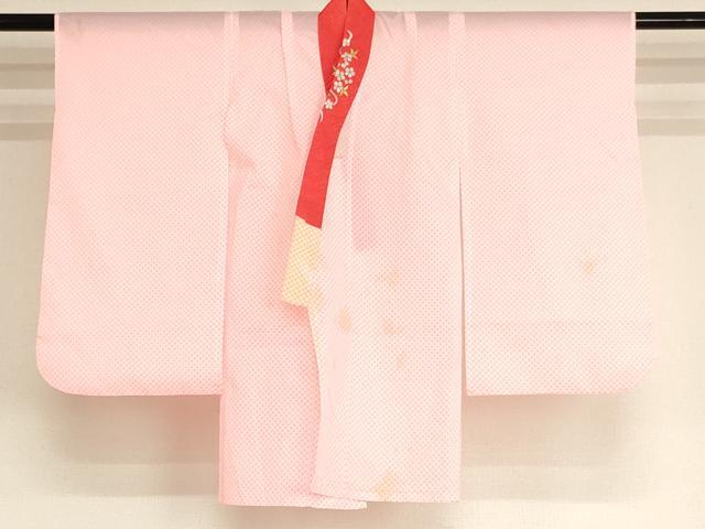 平和屋着物[]七五三 女の子 ３歳 祝着 三つ身 長襦袢（単衣・半衿刺繍）セット 手毬花蝶文 暈し染め 金彩 AABI2863ja