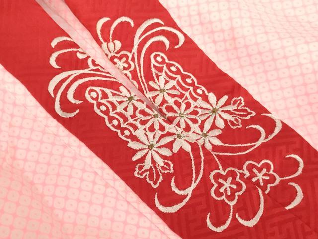 平和屋着物[]七五三 女の子 ５歳 祝着 長襦袢（単衣・半衿刺繍）セット 鈴花文 金彩 逸品 AABI2880ja