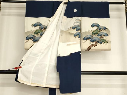 平和屋着物[]お宮参り 男の子 祝着 産着 初着 のしめ 駒刺繍 人物騎馬文 金彩 逸品 AABI2881ja
