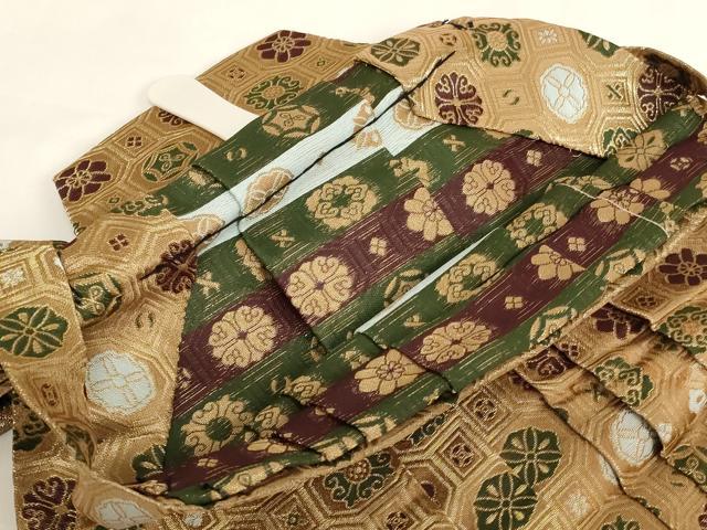 平和屋着物[]七五三　男の子　行灯袴・小物セット　蜀江花文　金糸　逸品　AABI2885ja