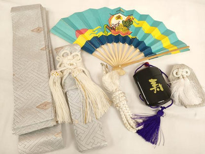 平和屋着物[]七五三 男の子 裃・行灯袴・小物セット 菱文 金銀糸 AABI2886ja