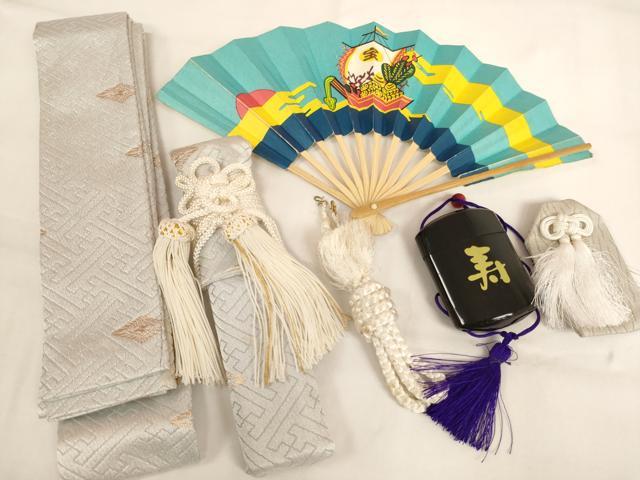 平和屋着物[]七五三 男の子 裃・行灯袴・小物セット 菱文 金銀糸 AABI2886ja