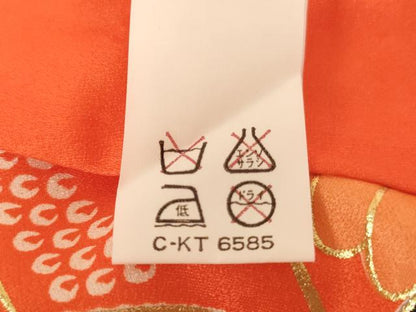 平和屋着物[]お宮参り 女の子 祝着 産着 初着 のしめ 刺繍 飛鶴文 金銀糸 金彩 逸品 未使用 AABI2888ja