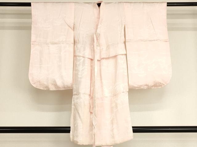 平和屋着物[]アンティーク　大正ロマン　七五三　女の子　３歳　祝着　一つ身　長襦袢（袷）セット　扇面花文　金彩　逸品　AABI2891ja
