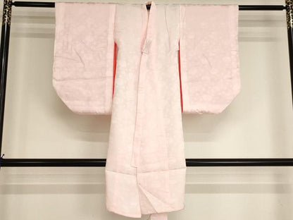 平和屋着物∵子供　女の子　長襦袢　袷　舞菊地紋　薄桜色　AABI2897ja