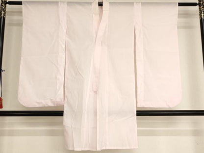 平和屋着物[]七五三　女の子　７歳　祝着　四つ身　長襦袢（単衣）セット　桜鼓文　暈し染め　金彩　未使用　AABI2900ja