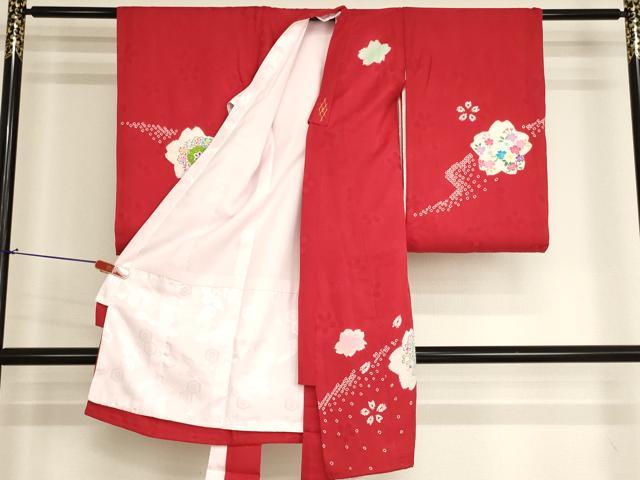 平和屋着物[]お宮参り　女の子　祝着　産着　初着　のしめ　舞桜文　金彩　逸品　AABI2903ja