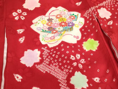 平和屋着物[]お宮参り　女の子　祝着　産着　初着　のしめ　舞桜文　金彩　逸品　AABI2903ja
