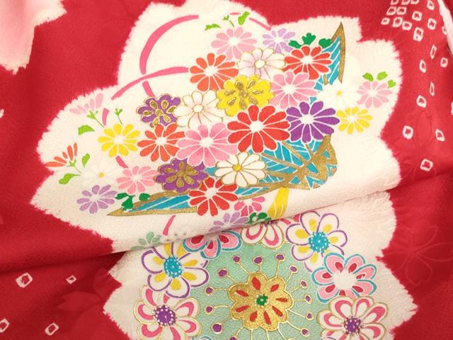 平和屋着物[]お宮参り　女の子　祝着　産着　初着　のしめ　舞桜文　金彩　逸品　AABI2903ja