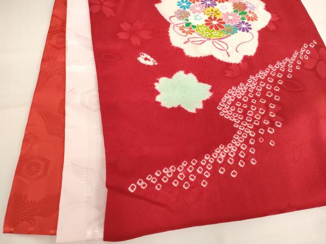 平和屋着物[]お宮参り　女の子　祝着　産着　初着　のしめ　舞桜文　金彩　逸品　AABI2903ja