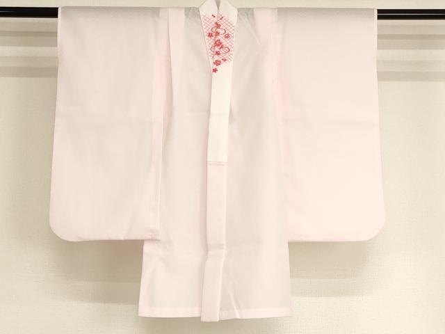 平和屋本店[]七五三　女の子　３歳　祝着　三つ身　長襦袢（単衣・半衿刺繍）・被布・小物セット　花丸文　金彩　箱付き　逸品　AABI2917ja
