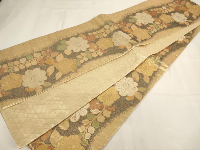 平和屋着物∵女の子　子供　全通柄袋帯　辻が花　金糸　逸品　AABI2918ja